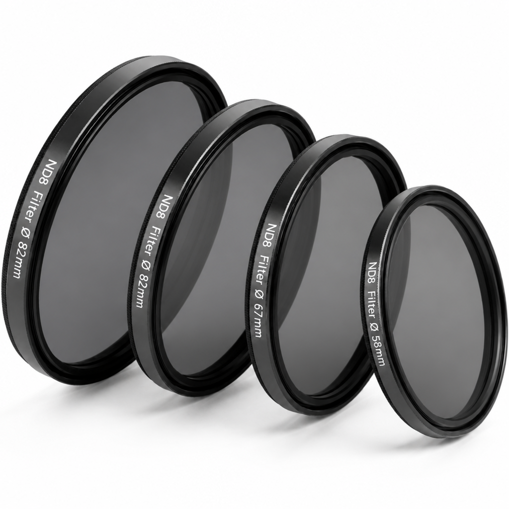 ND8 neitrālais pelēkais kamera objektīva filtrs 49 mm, 3 soļu ND filtrs, neitrālais blīvējuma filtrs, pelēkais aiztums filtra disks