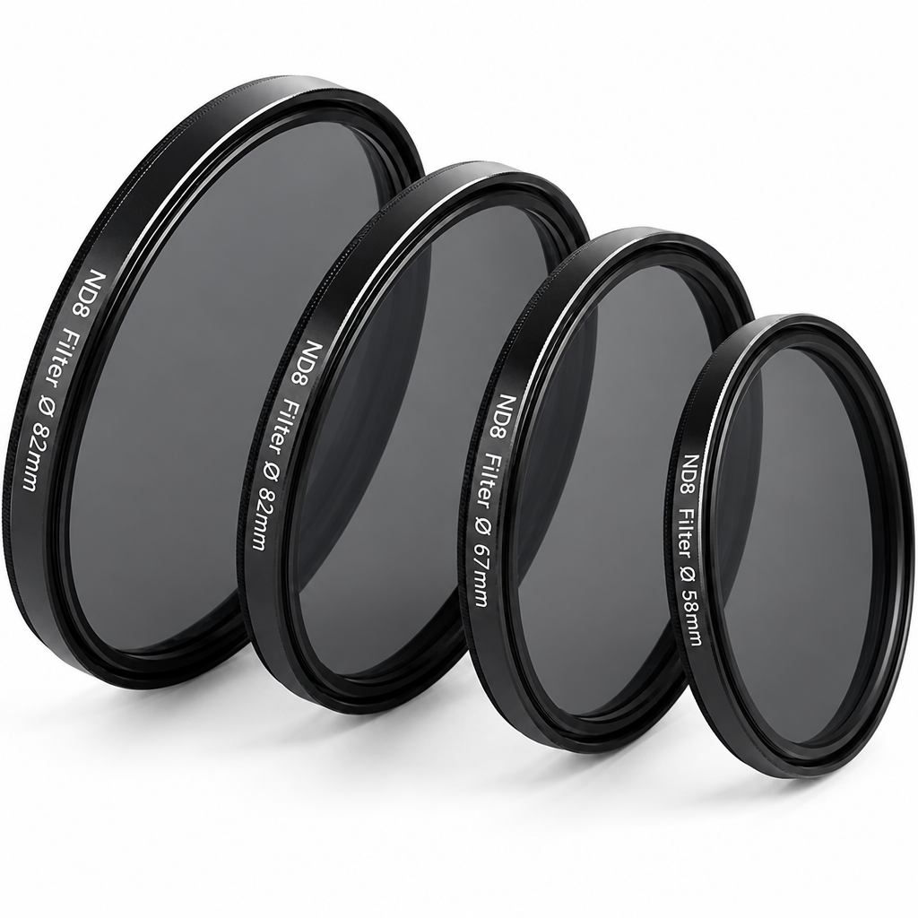 ND8 neitrālais pelēkais filtrs 52 mm, 3 soļu ND filtrs, neitrālās densitātes objektīva filtrs, ND8 gaismas samazināšanas filtrs