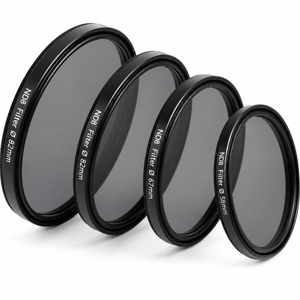 ND8 neitrālais pelēkais filtrs 62 mm, 3 soļu ND gaismas samazinājuma filtrs, neitrālā blīvuma kameras objektīva filtrs