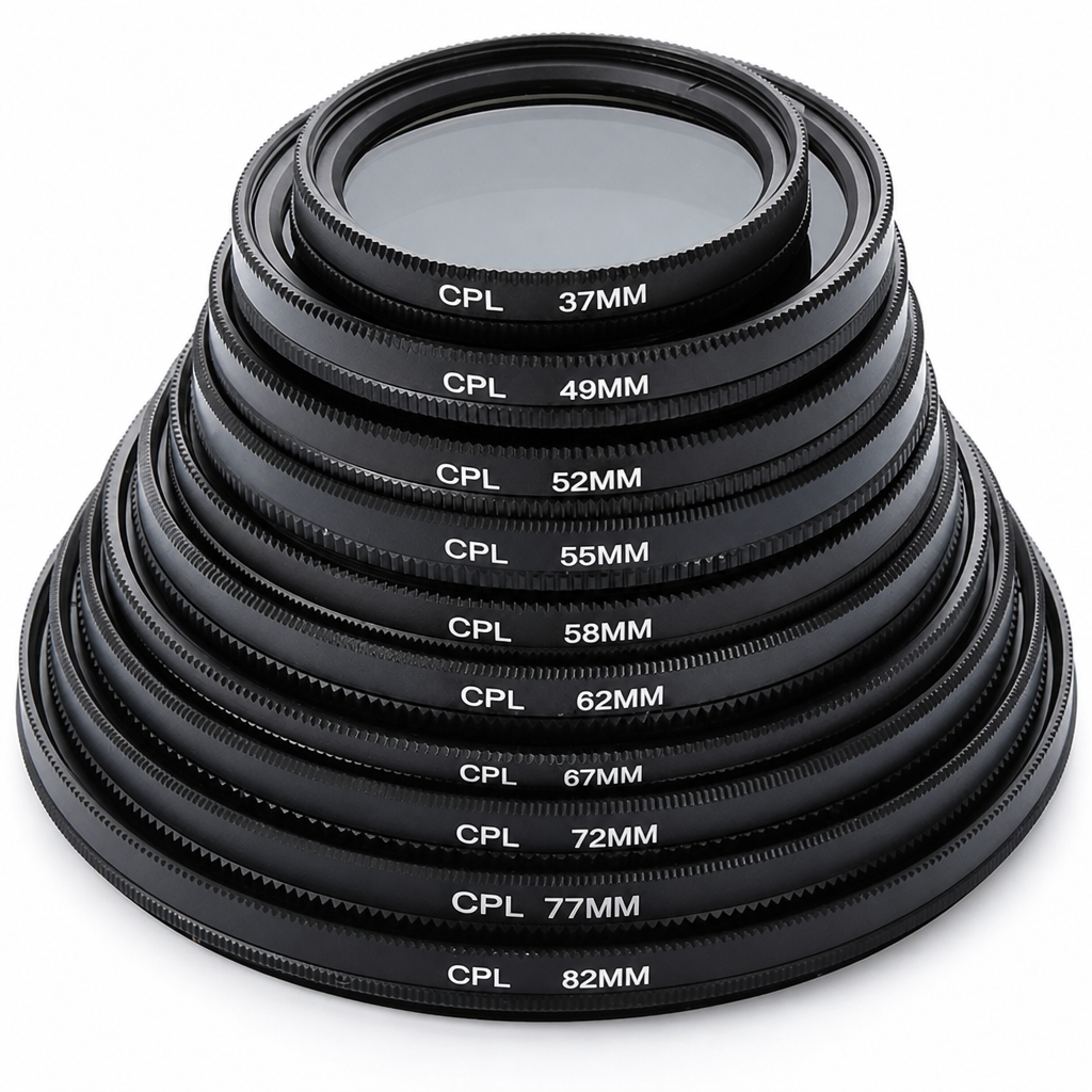 CPL filtrs 62 mm, cirkulārais polarizācijas filtrs kameru objektīviem, CPL kamera objektīva filtrs