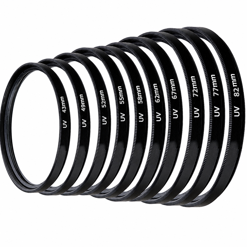 UV filtrs 55 mm objektīvam, ultravioleto staru lēcas filtrs, kameras objektīva aizsargfiltrs