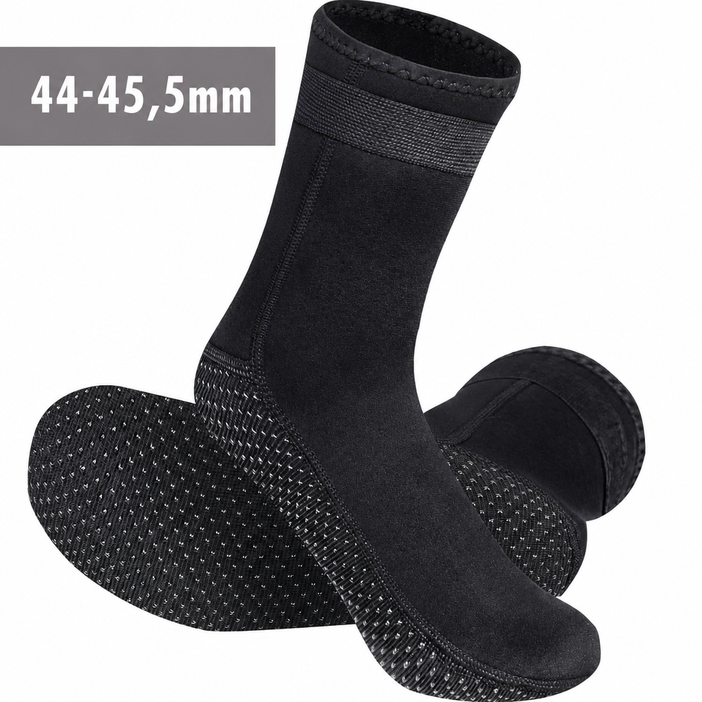 Neoprēna niršanas zeķes, neslīdošas ūdens zeķes, izmērs 44–45, biezums 5 mm, niršanas čībiņas, neoprēna ūdens apavu zeķes