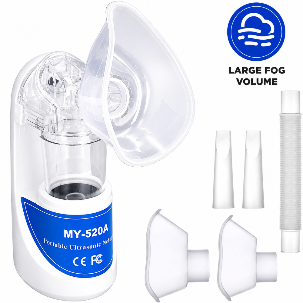 Elektriskais roku inhalators-nebulizators, pārnēsājams elektriskais smidzinātāja tipa nebulizators, portatīvs elektriskais inhalācijas aparāts