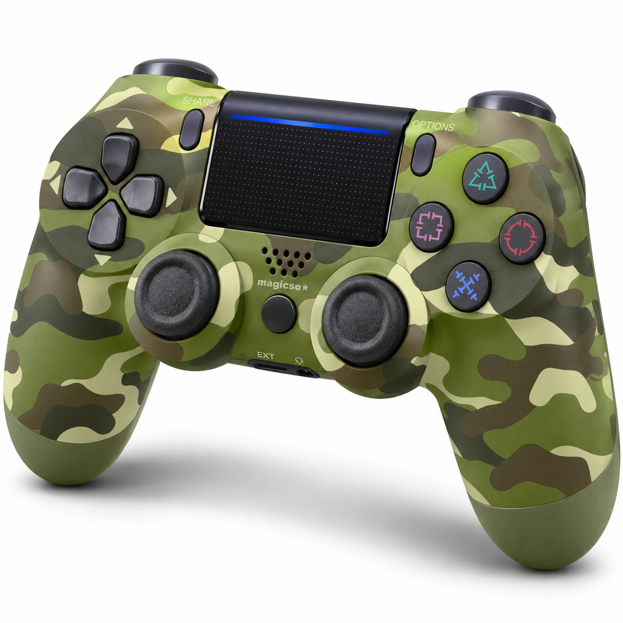Bezvadu spēļu pults PlayStation, ar skārienpaneli, Bluetooth, maskēšanās krāsas, bezvadu kontrolieris, spēļu kontrolieris