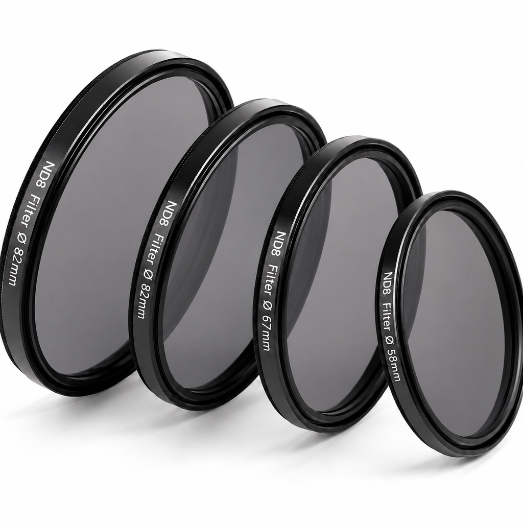 ND8 neitrālais blīvuma filtrs 67 mm, 3 soļu ND filtrs, fotofiltrs kamerai, neitrālās gaismas samazināšanas filtrs