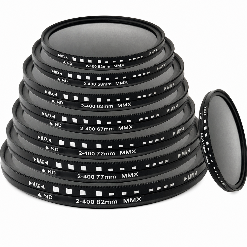 ND mainīgo blīvumu filtrs 49mm, regulējams ND2–400 objektīva filtrs, maināms neitrālā blīvuma filtrs, regulējams ND objektīva filtrs
