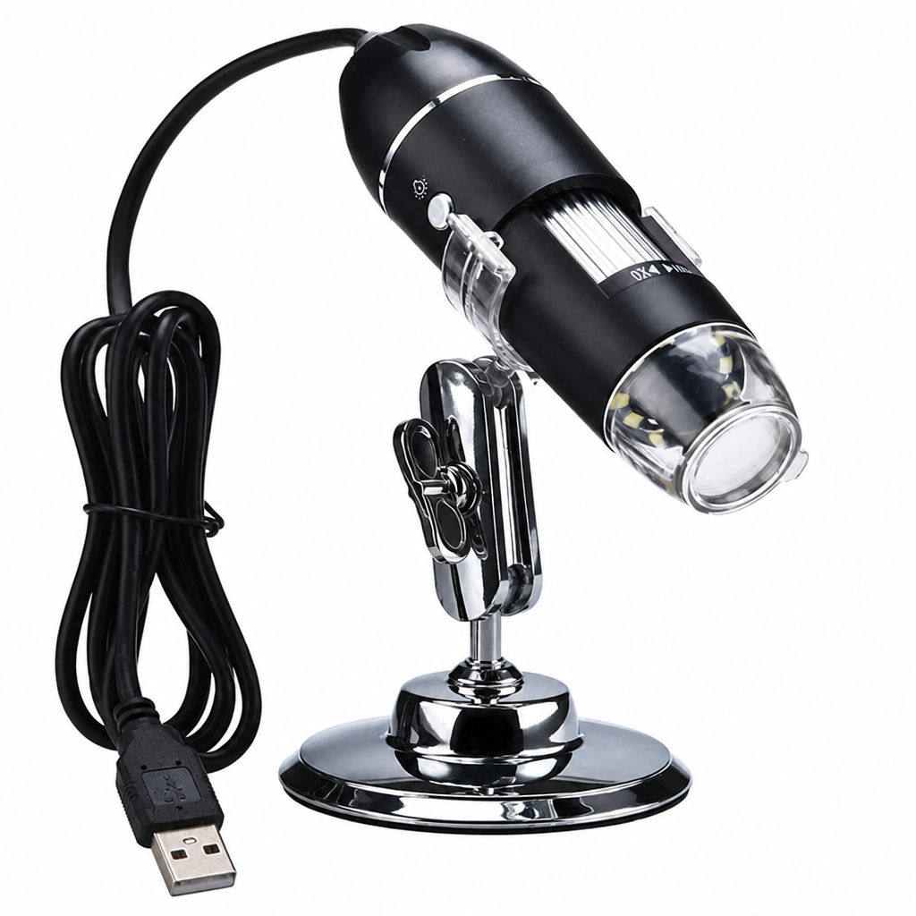 Digitālais mikroskops 1000x ar USB kameru, USB mikroskops, USB palielināmais mikroskops