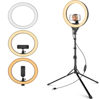 LED-rõngaslamp statiivil, 242 cm telefoniga ühilduv rõngasvalgusti koos hoidikuga, selfivalgusti, videovalgusti 1