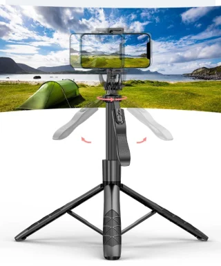 Selfipulk 360° pööratav kaugjuhtimispuldiga ja statiiviga, 360 kraadi pööratav selfipulk statiiviga, selfipulk-telefonistatiiv kaugjuhtimispuldiga 5