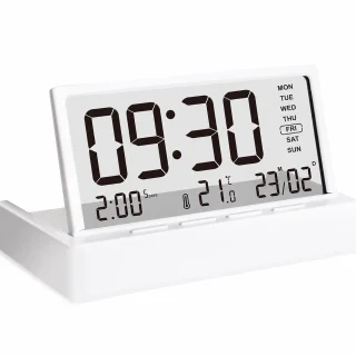 Digitaalne LCD äratuskell läbipaistev, voodi- ja lauakell, toatemperatuuri näidikuga, digitaalne öökappkell, elektrooniline toakell 1