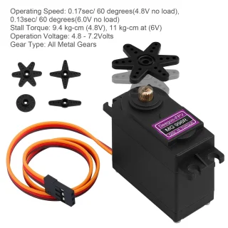 Servo MG996R, 360° pööratav metallhammasratastega servo RC mudelitele, RC servo, modellismiservo 3