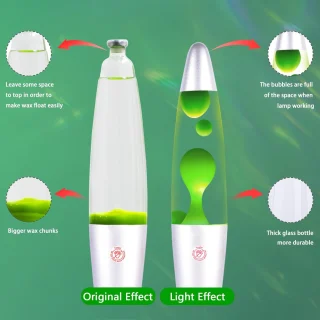 Lavalamp roheline vaha 360 mm, dekoratiivne lavalamp, laual asuv lavavalgusti 2
