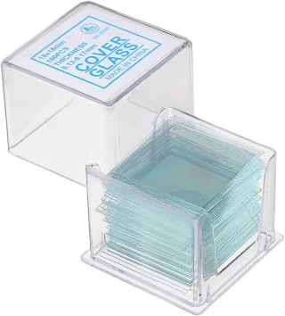 Mikroskoobi katteklaasid 20×20 mm, paksus 0,13–0,17 mm, 100 tk, labori- ja meditsiinikasutuseks, mikroskoobi katteklaas, mikroskoobi katteklaasike 2