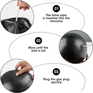 Pilatesepall must 23 cm, pilatese minipall, treeningpall 2