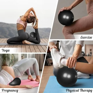 Pilatesepall must 23 cm, pilatese minipall, treeningpall 4