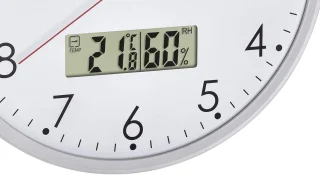 Seinakell termomeetri ja hügromeetriga 29 cm, digitaalne termomeetriga hügromeetriga seinakell, termo-hügromeetri kell 4