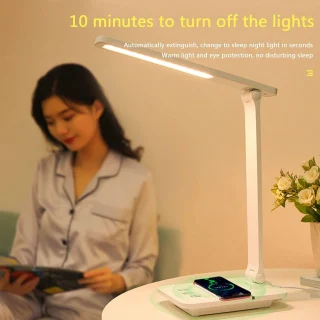 LED laualamp USB-laadimisega, laualamp sisseehitatud laadijaga, LED töölamp 5