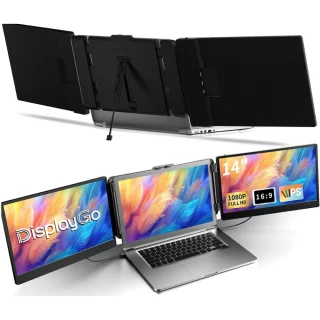 Sülearvuti lisamonitor 14", 1920x1200, kahekordne ekraan 13,3–16" sülearvutitele, 2 ekraani, kaasaskantav sülearvuti ekraan, sülearvuti külgmonitor 1