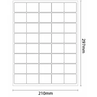 A4 kleebispaber 65x55 mm ümardatud nurkadega, tühjad sildid, 100 lehte, kleebisetiketid, A4 kleebissildid