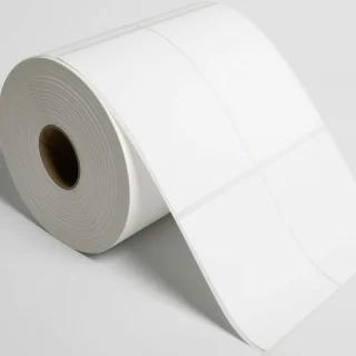 Termokleebised 100 x 100 mm, 500 tk rullis, valge termopaber, kleebitavad sildid termoprinterile, termopaberi etiketid, termoprinteri kleebised 1