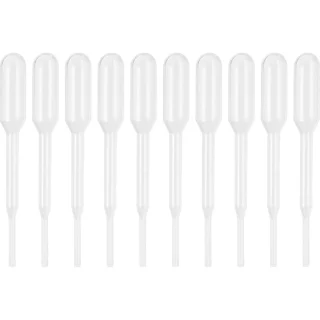 Pipett, 0,2 ml maht, 65 mm pikkus, 50 tk komplektis, laboripipett, tilgapipett