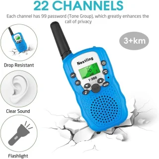 Pika leviala raadiosaatjad LCD-ekraaniga, 3 tk komplektis, käsiraadiosaatjad, walkie-talkie raadiod 3