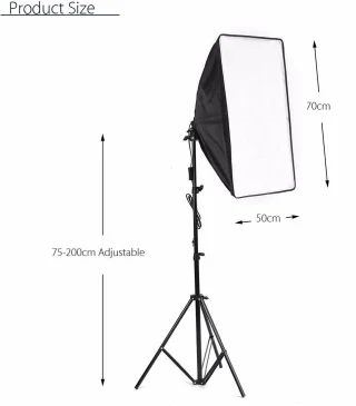 Fotostuudio softbox 235 cm, 4 pirni, 45W 5500K, softbox-valgustuskomplekt, stuudiovalgustuse softboks, video- ja fotovalgusti 2