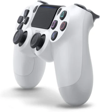 Juhtmevaba mängupult PlayStationile, valge, puutetundliku paneeli ja Bluetooth‑ühendusega, juhtmevaba PS mängupult, PlayStationi kontroller 2