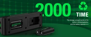Xboxi puldi laadija, USB-laadimisjaam kahe 1800mAh akuga, Xbox Series X/S ja Xbox One juhtpuldi laadimisalus, Xbox kontrolleri laadimisjaam, Xbox puldipatarei komplekt 3