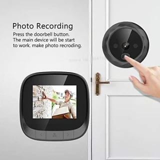 Juhtmevaba video-uksekell ekraaniga ja uksekella kaameraga, wifi uksevideosüsteem, traadita uksekaamera 4
