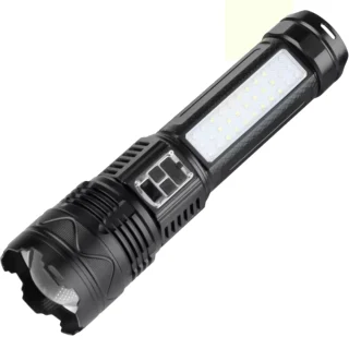 LED taskulamp, laetav, suur 27 cm, 15000 luumenit, eriti pika tööajaga, LED taskulatern, akuga taskulamp
