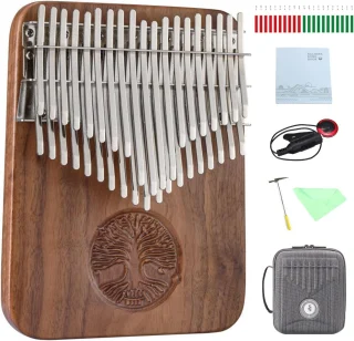 Kalimba 34 klahviga, A- ja C-helistikuga, eebenipuidust korpusega, häälestushaamritega komplekt, mbira, sõrmpiano 2