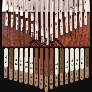 Kalimba 34 klahviga, A- ja C-helistikuga, eebenipuidust korpusega, häälestushaamritega komplekt, mbira, sõrmpiano 5