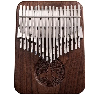 Kalimba 34 klahviga, A- ja C-helistikuga, eebenipuidust korpusega, häälestushaamritega komplekt, mbira, sõrmpiano