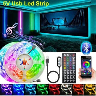 LED valgusriba 10 m RGB Bluetoothi ja kaugjuhtimispuldiga, LED ribavalgusti, RGB LED teibiriba 4