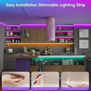 LED valgusriba 10 m RGB Bluetoothi ja kaugjuhtimispuldiga, LED ribavalgusti, RGB LED teibiriba 5
