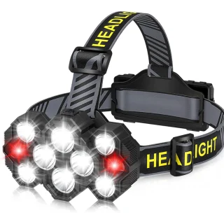 LED pealamp 1000 luumenit, laetav USB Type‑C kaudu, veekindel, pealatern, otsmikulamp 1