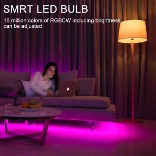 Targa RGB LED-lamp E27 10W koos kaugjuhtimispuldiga, nutipirn, värvimuutev LED-pirn 5