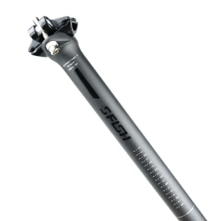 Jalgratta sadulapost 31,6 mm x 350 mm, süsinikkiust, ümmarguste ja ovaalsete siinidega ühilduv, sadulaposti toru, süsinikust sadulapost 2