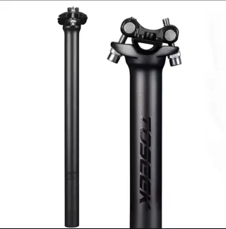 Jalgratta sadulapost 31,6 mm x 350 mm, süsinikkiust, ümmarguste ja ovaalsete siinidega ühilduv, sadulaposti toru, süsinikust sadulapost 4