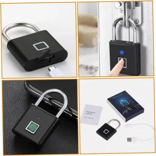 Sõrmejäljelukk veekindel, USB-laetav, automaatse lukustusega, nutikas tabalukk, biomeetriline tabalukk 5