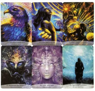 Tarokaardid Mystic Oracle, 44 Sacred Spirit vaimse juhatuse kaarti vaimseteks lugemisteks, oraakaardid, ennustamiskaardid 4