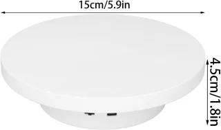 Pöörlev alus 40 cm, 360° vaikselt pöörlev fotode ja tootede esitlemise alus, suur kandevõime, elektriline pöördalus, vitriinialus 4
