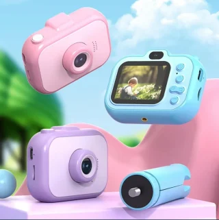 Laste digikaamera statiiviga, roosa, laste fotokaamera mänguasi, laste digitaalne fotokaamera 4