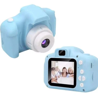 Laste kaamera HD video, sinine mini laste digitaalne kaamera, laste fotokaamera