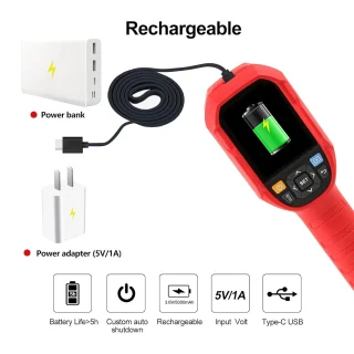 Termokaamera 256×192 resolutsiooniga, -20 kuni 550 °C käsiseade, termopildistaja, infrapunakaamera 3