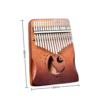 Kalimba 17 klahviga puidust pöidlaklaver, sõrmeklaver, pöidlainstrument 2