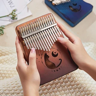 Kalimba 17 klahviga puidust pöidlaklaver, sõrmeklaver, pöidlainstrument 3