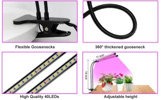 LED taimelamp täisspektriga sise­taimedele, USB-toitega kasvulamp toataimedele, fütolamp, taimede kasvutuli 3