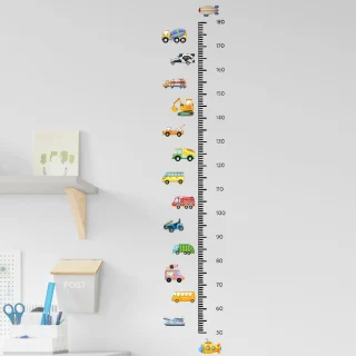 Lastemõõdupuu seinale 180 cm, autodega kõrgusetabel kleebis, laste kasvumõõdu kleebis, seinale kinnitatav kõrgusjoon